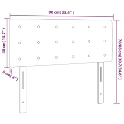 Tête de lit à LED Rose 90x5x78/88 cm Velours 