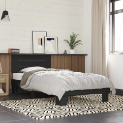 Cadre de lit sans matelas noir 100x200 cm 