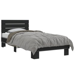 Cadre de lit sans matelas noir 100x200 cm 