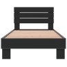 Cadre de lit sans matelas noir 100x200 cm 