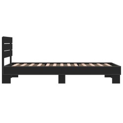 Cadre de lit sans matelas noir 100x200 cm 