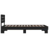 Cadre de lit sans matelas noir 100x200 cm 