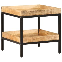 Table d'appoint 45x45x45 cm Bois massif Bois de manguier rugueux 