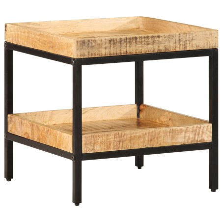 Table d'appoint 45x45x45 cm Bois massif Bois de manguier rugueux 