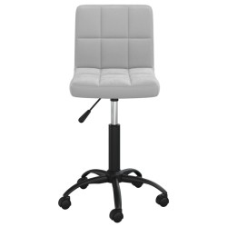 Chaise pivotante de salle à manger Gris clair Velours 