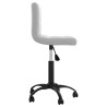 Chaise pivotante de salle à manger Gris clair Velours 
