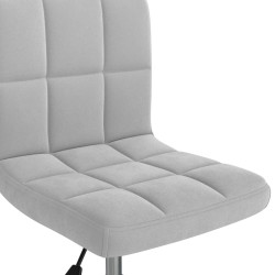 Chaise pivotante de salle à manger Gris clair Velours 
