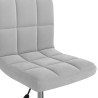 Chaise pivotante de salle à manger Gris clair Velours 