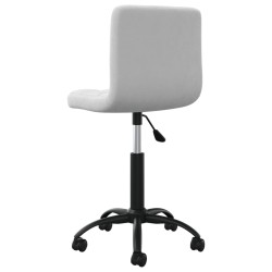 Chaise pivotante de salle à manger Gris clair Velours 