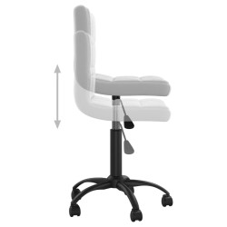 Chaise pivotante de salle à manger Gris clair Velours 