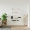 Arbre à chat mural avec griffoir gris foncé 153 cm 