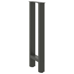 Pieds de table console Anthracite 2 pièces 38 x (72-73) cm Acier 