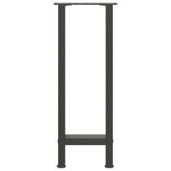 Pieds de table console Anthracite 2 pièces 38 x (72-73) cm Acier 