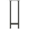 Pieds de table console Anthracite 2 pièces 38 x (72-73) cm Acier 