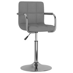 Chaise de salle à manger Gris clair Tissu 