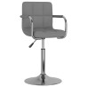 Chaise de salle à manger Gris clair Tissu 