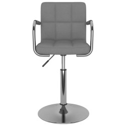 Chaise de salle à manger Gris clair Tissu 