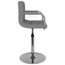 Chaise de salle à manger Gris clair Tissu 