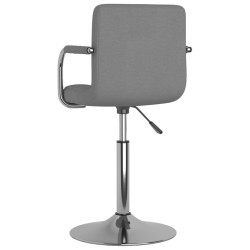 Chaise de salle à manger Gris clair Tissu 