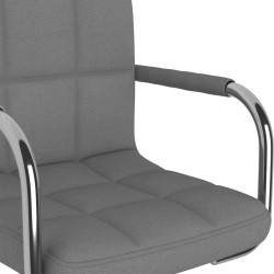 Chaise de salle à manger Gris clair Tissu 