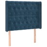 Tête de lit à LED Bleu foncé 103x16x118/128 cm Velours 