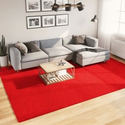 Tapis HUARTE à poils courts doux et lavable rouge 240x340 cm 