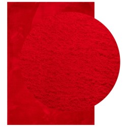 Tapis HUARTE à poils courts doux et lavable rouge 240x340 cm 