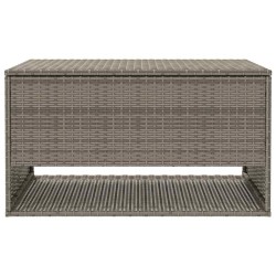 Coffre à coussins d'extérieur gris 100x55x55,5cm résine tressée 