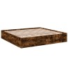 Cadre de lit sans matelas chêne fumé 200x200 cm 