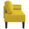 Chaise longue avec coussins jaune velours 