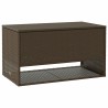 Coffre à coussins d'extérieur marron 100x55x55,5 cm polyrotin 