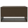 Coffre à coussins d'extérieur marron 100x55x55,5 cm polyrotin 