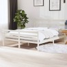 Cadre de lit sans matelas bois de pin massif 140x190 cm blanc 