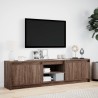 Meuble TV avec LED chêne marron 180x34x50 cm bois d'ingénierie 