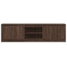 Meuble TV avec LED chêne marron 180x34x50 cm bois d'ingénierie 