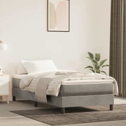 Matelas de lit à ressorts ensachés 100x210x20 cm velours 