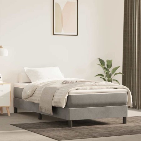 Matelas de lit à ressorts ensachés 100x210x20 cm velours 