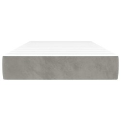 Matelas de lit à ressorts ensachés 100x210x20 cm velours 