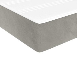 Matelas de lit à ressorts ensachés 100x210x20 cm velours 