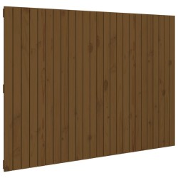 Tête de lit murale Marron miel 159,5x3x110cm Bois massif de pin 