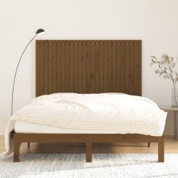 Tête de lit murale Marron miel 159,5x3x110cm Bois massif de pin 