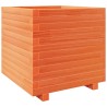 Jardinière cire marron 50x50x49,5 cm bois de pin massif 