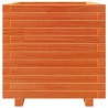 Jardinière cire marron 50x50x49,5 cm bois de pin massif 