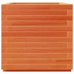 Jardinière cire marron 50x50x49,5 cm bois de pin massif 