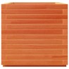 Jardinière cire marron 50x50x49,5 cm bois de pin massif 