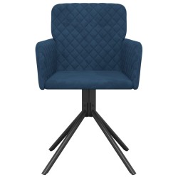 Chaises pivotantes à manger lot de 2 Bleu Velours 