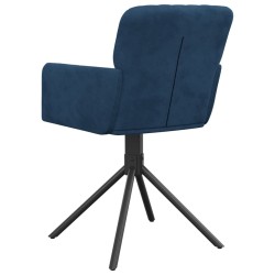 Chaises pivotantes à manger lot de 2 Bleu Velours 