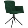 Chaises pivotantes à manger lot de 2 Vert foncé Velours 