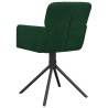 Chaises pivotantes à manger lot de 2 Vert foncé Velours 
