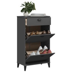 Armoire à chaussures VIKEN gris anthracite bois d'ingénierie 